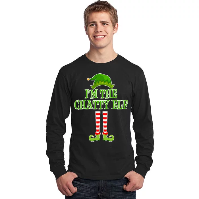 I'm The Chatty Elf Matching Family Christmas Tall Long Sleeve T-Shirt