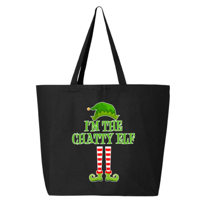 I'm The Chatty Elf Matching Family Christmas 25L Jumbo Tote