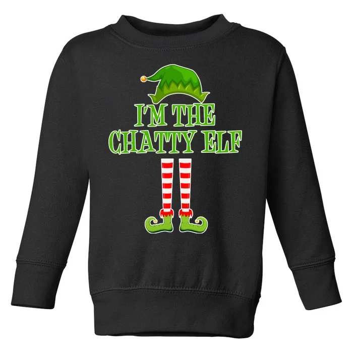 I'm The Chatty Elf Matching Family Christmas Toddler Sweatshirt