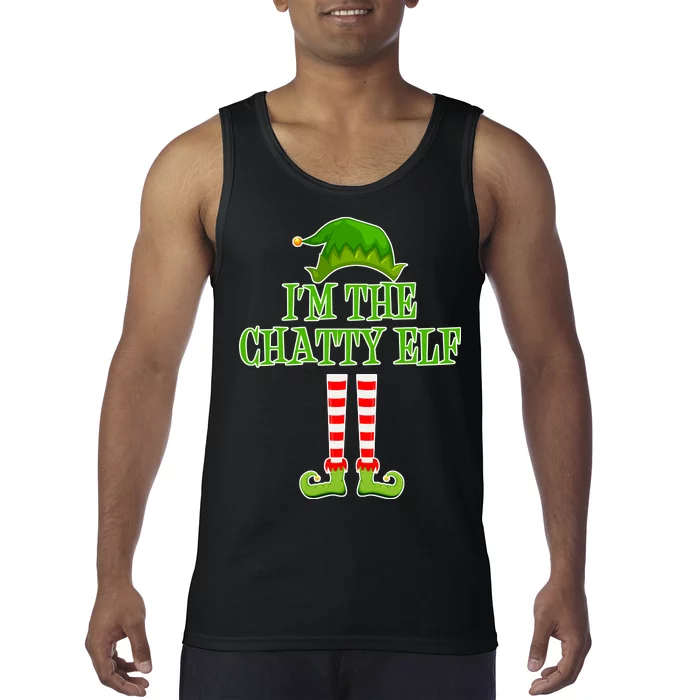 I'm The Chatty Elf Matching Family Christmas Tank Top