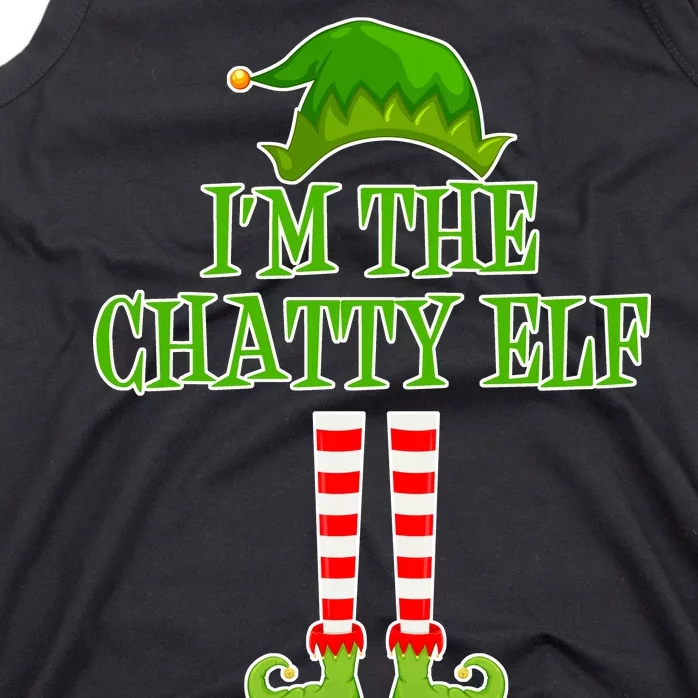 I'm The Chatty Elf Matching Family Christmas Tank Top