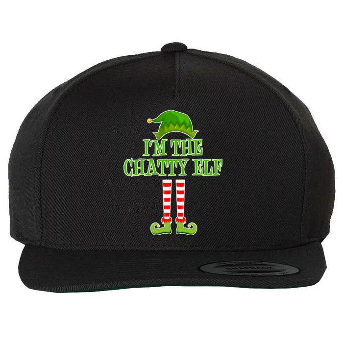 I'm The Chatty Elf Matching Family Christmas Wool Snapback Cap