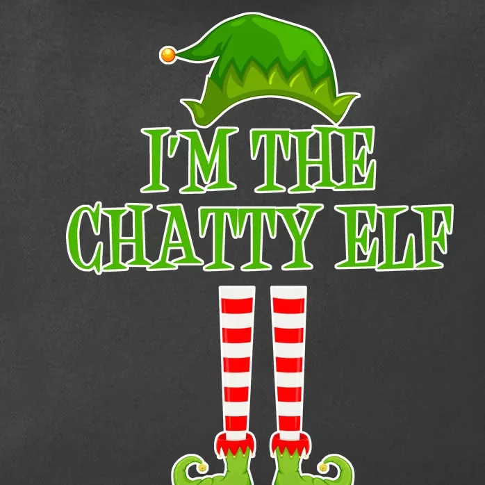 I'm The Chatty Elf Matching Family Christmas Zip Tote Bag