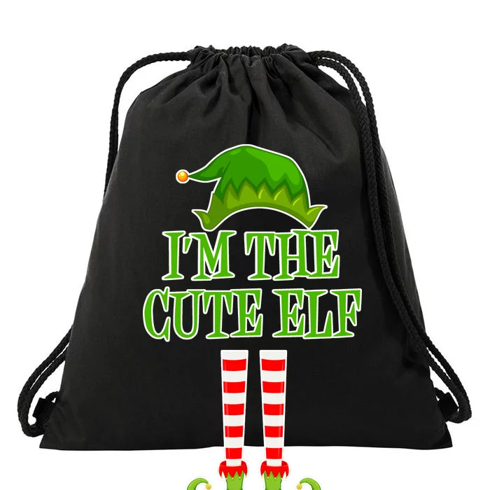 I'm The Cute Elf Matching Family Christmas Drawstring Bag