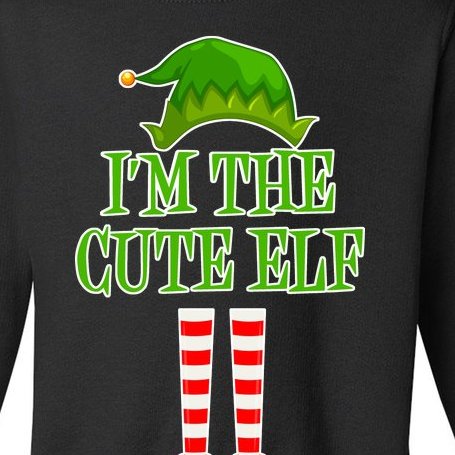 I'm The Cute Elf Matching Family Christmas Toddler Sweatshirt