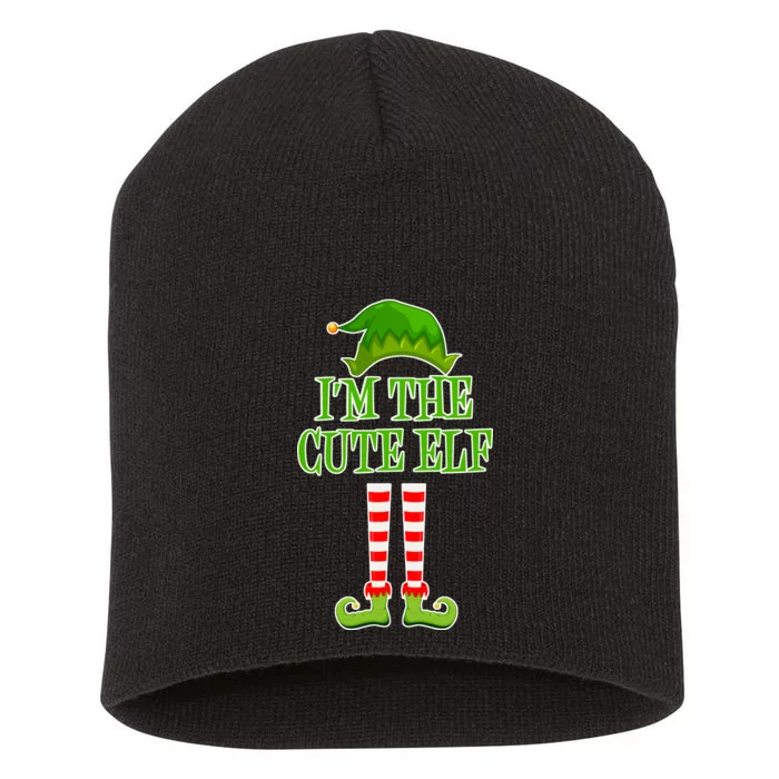 I'm The Cute Elf Matching Family Christmas Short Acrylic Beanie