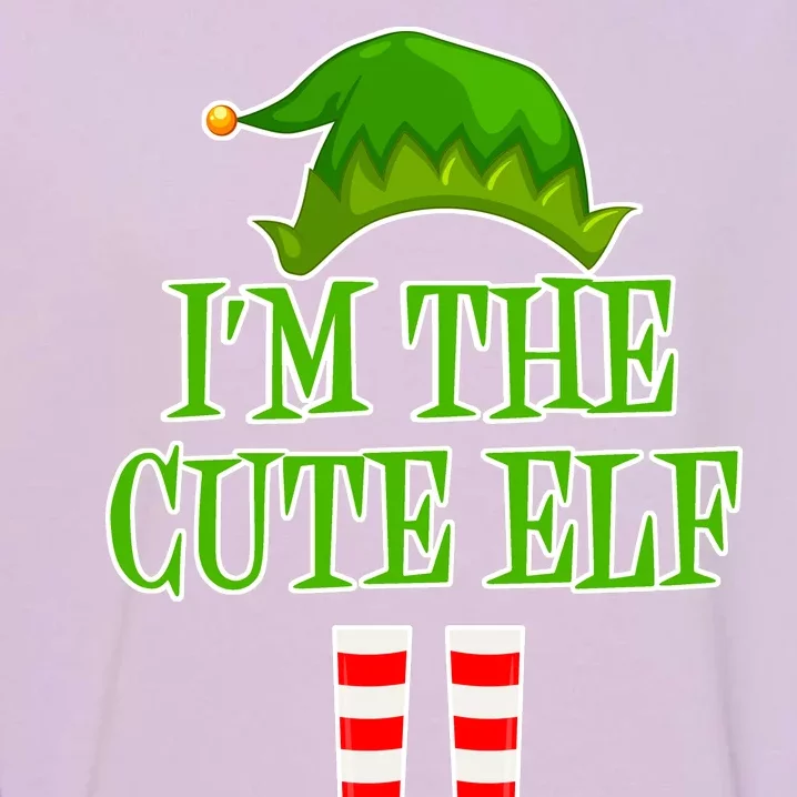 I'm The Cute Elf Matching Family Christmas Garment-Dyed Sweatshirt