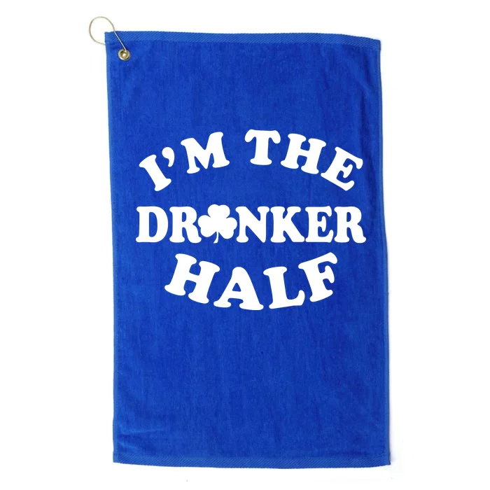 I'm The Drunker Half Irish Shamrock St. Patrick's Day Platinum Collection Golf Towel