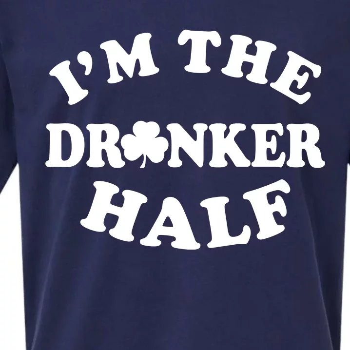 I'm The Drunker Half Irish Shamrock St. Patrick's Day Sueded Cloud Jersey T-Shirt