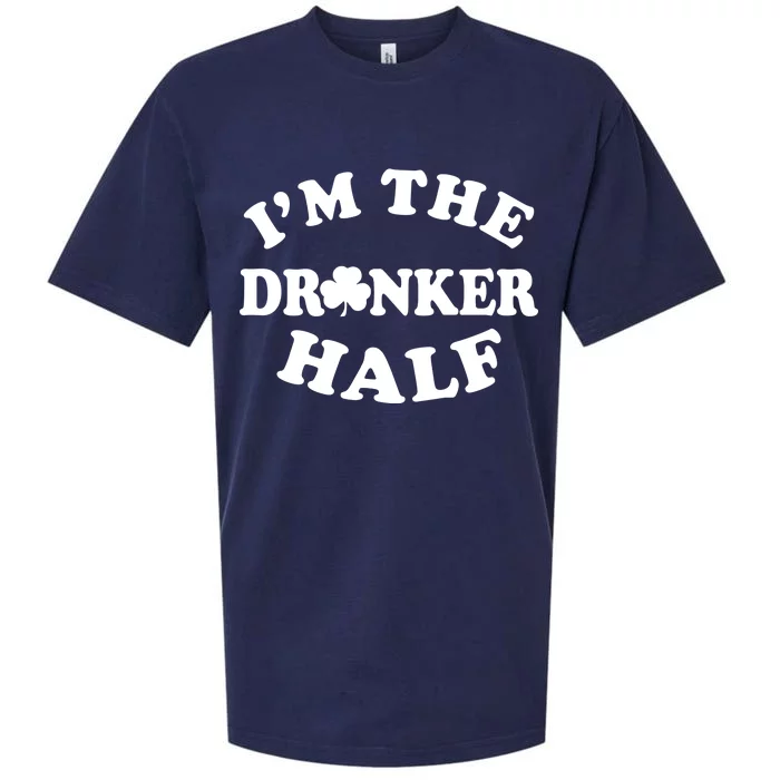 I'm The Drunker Half Irish Shamrock St. Patrick's Day Sueded Cloud Jersey T-Shirt