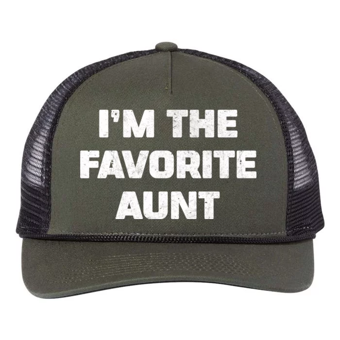 I'm the Favorite Aunt Retro Rope Trucker Hat Cap