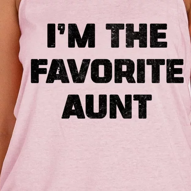 I'm the Favorite Aunt Women's Knotted Racerback Tank