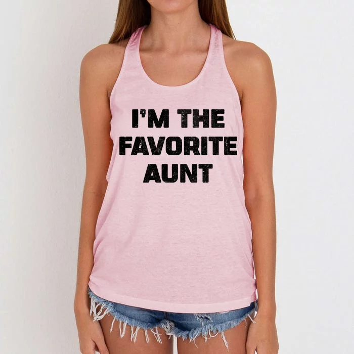 I'm the Favorite Aunt Women's Knotted Racerback Tank