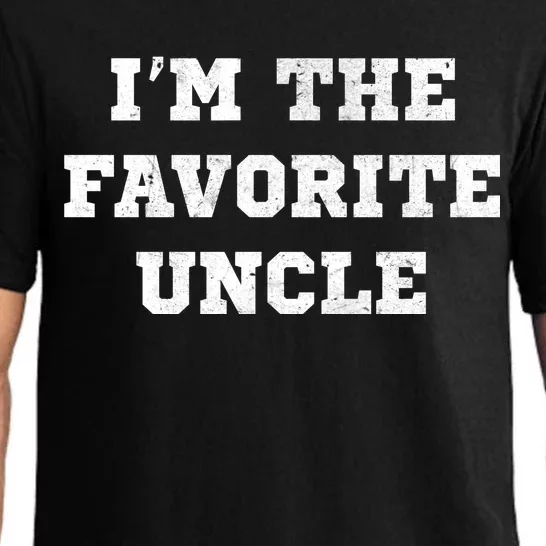 I'm The Favorite Uncle Funny Distressed Pajama Set