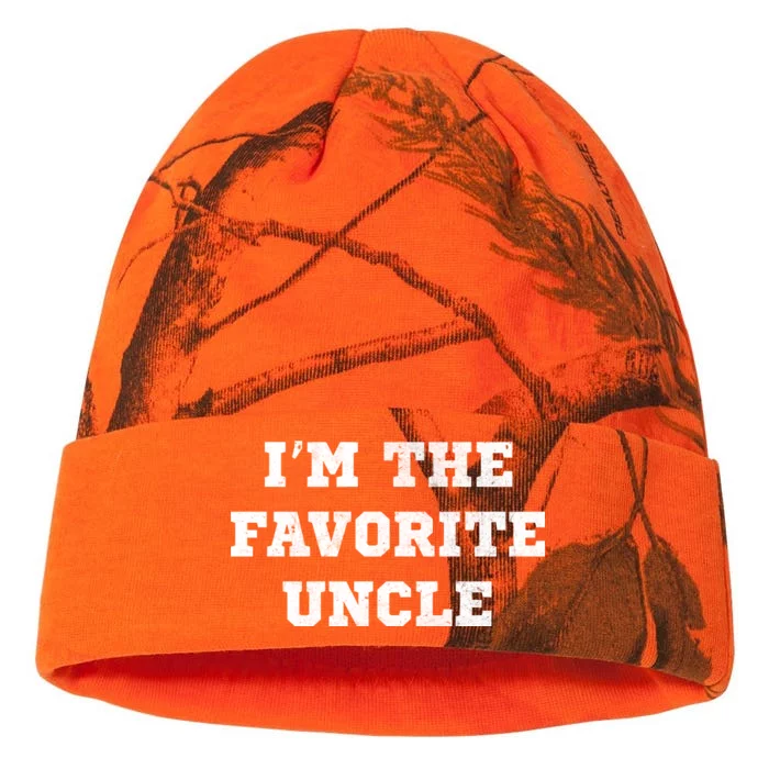 I'm The Favorite Uncle Funny Distressed Kati - 12in Camo Beanie