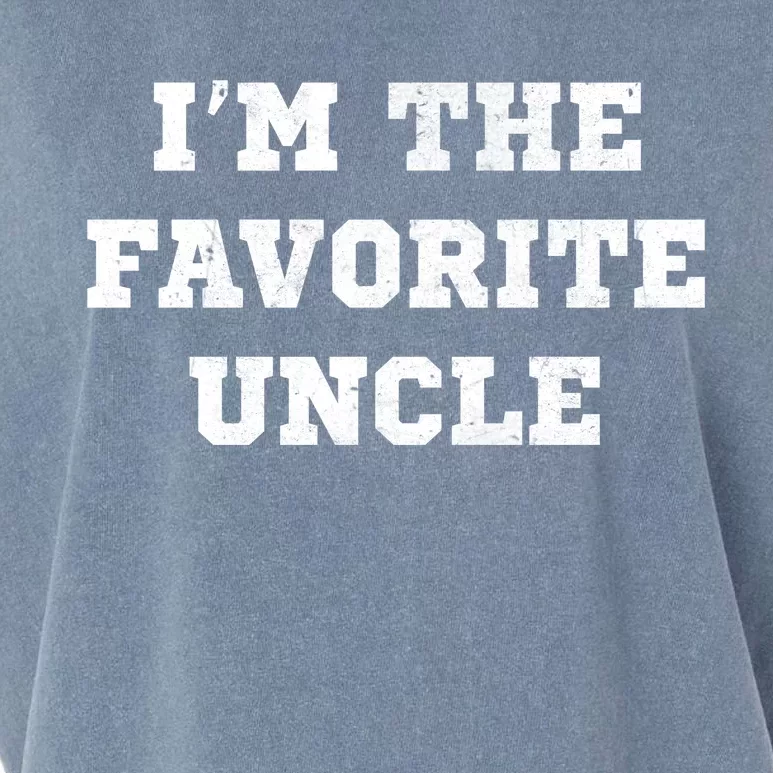 I'm The Favorite Uncle Funny Distressed Garment-Dyed Women's Muscle Tee