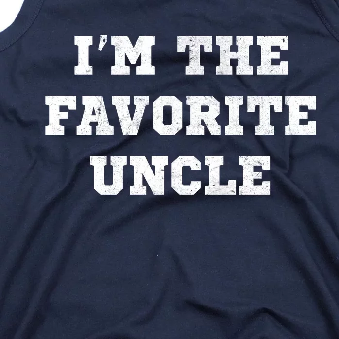 I'm The Favorite Uncle Funny Distressed Tank Top