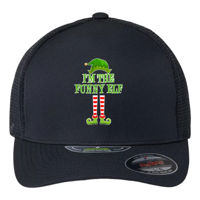 I'm The Funny Elf Matching Family Christmas Flexfit Unipanel Trucker Cap