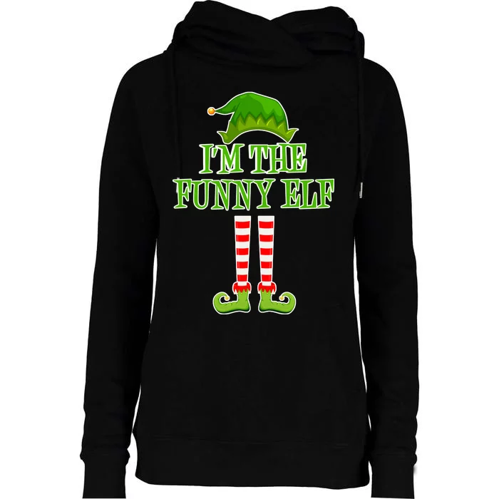 I'm The Funny Elf Matching Family Christmas Womens Funnel Neck Pullover Hood