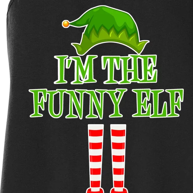 I'm The Funny Elf Matching Family Christmas Women's Racerback Tank