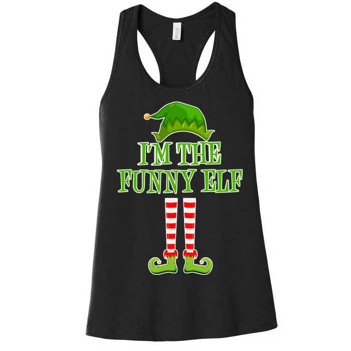 I'm The Funny Elf Matching Family Christmas Women's Racerback Tank