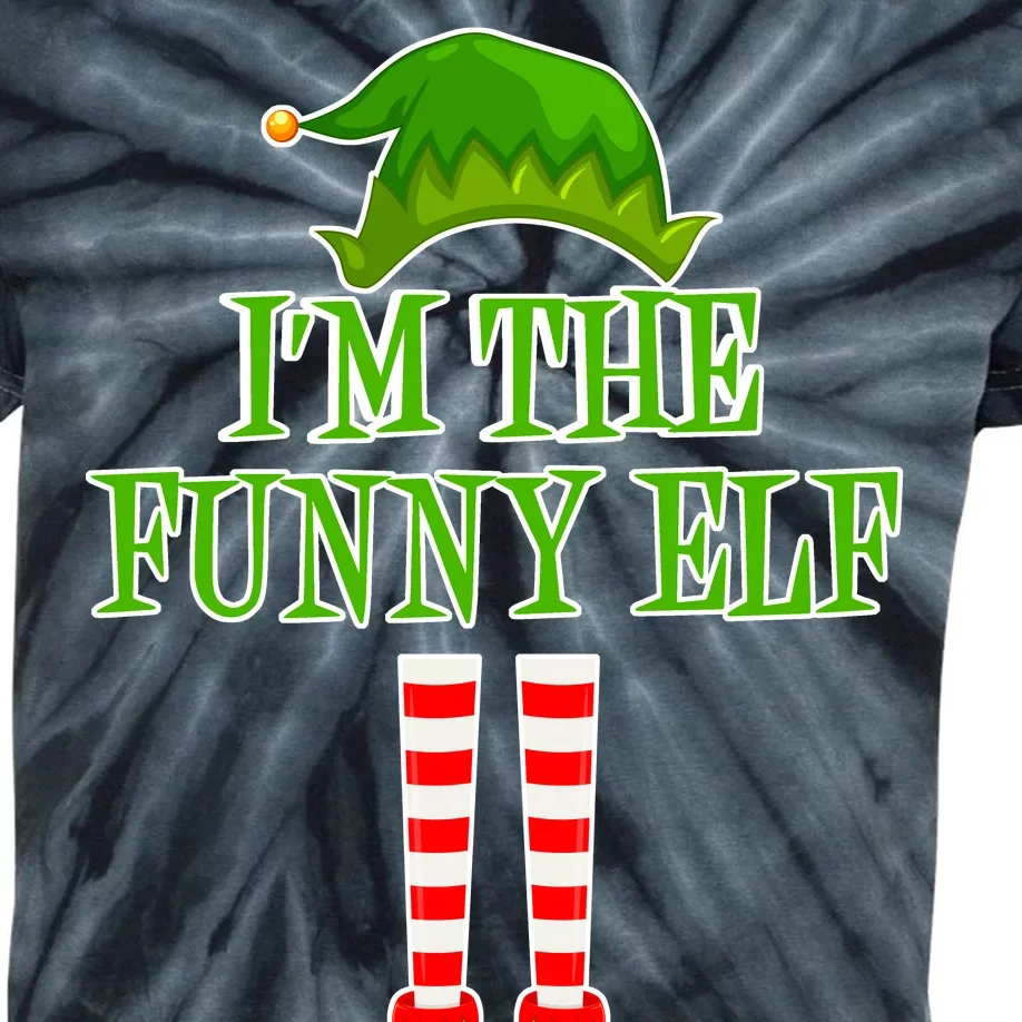 I'm The Funny Elf Matching Family Christmas Kids Tie-Dye T-Shirt