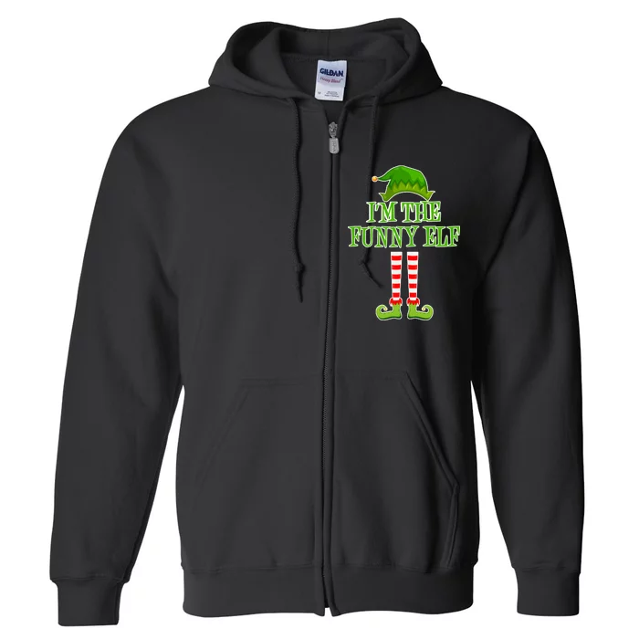 I'm The Funny Elf Matching Family Christmas Full Zip Hoodie