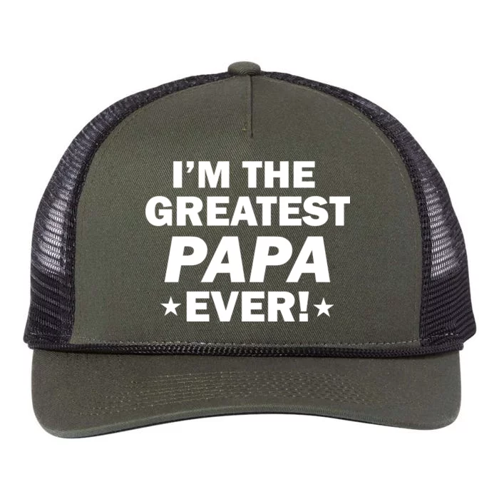 I'm The Greatest Papa Ever! Retro Rope Trucker Hat Cap