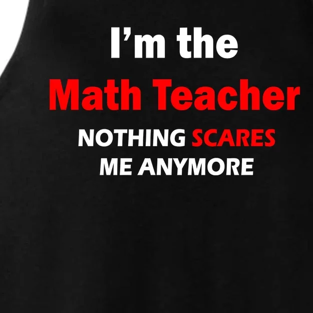 I'm the Math Teacher Nothing Scares Me Anymore Ladies Tri-Blend Wicking Tank