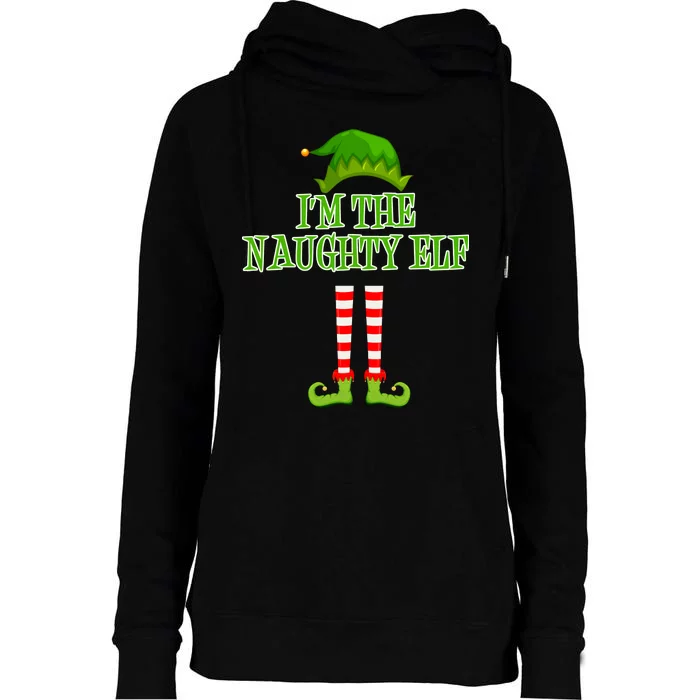 I'm The Naughty Elf Matching Family Christmas Womens Funnel Neck Pullover Hood