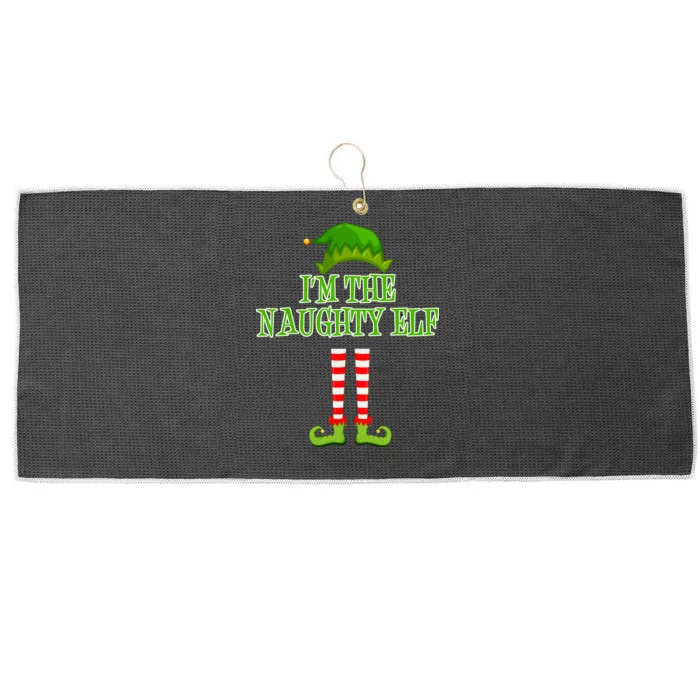 I'm The Naughty Elf Matching Family Christmas Large Microfiber Waffle Golf Towel