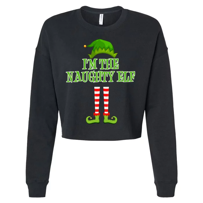 I'm The Naughty Elf Matching Family Christmas Cropped Pullover Crew