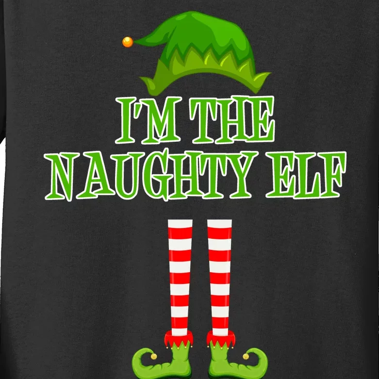 I'm The Naughty Elf Matching Family Christmas Kids Long Sleeve Shirt