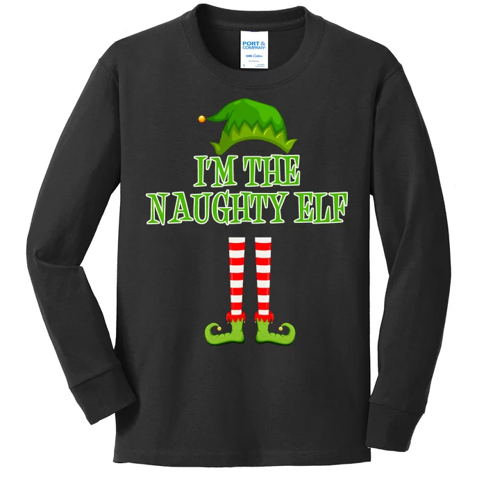 I'm The Naughty Elf Matching Family Christmas Kids Long Sleeve Shirt