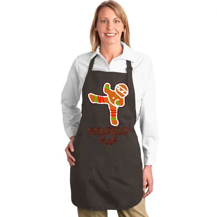 I'm The Ninjabread Man Funny Gingerbread Full-Length Apron With Pocket