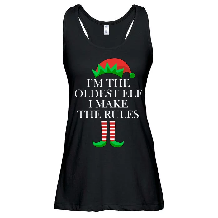 I'm The Oldest Elf I Make The Rules Matching Christmas Ladies Essential Flowy Tank