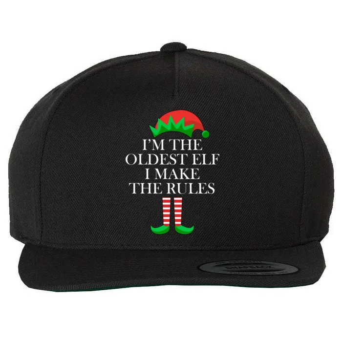 I'm The Oldest Elf I Make The Rules Matching Christmas Wool Snapback Cap