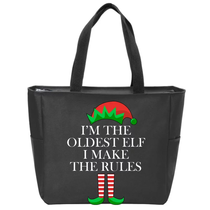 I'm The Oldest Elf I Make The Rules Matching Christmas Zip Tote Bag