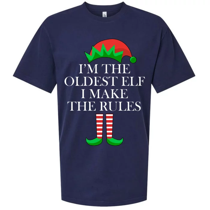 I'm The Oldest Elf I Make The Rules Matching Christmas Sueded Cloud Jersey T-Shirt