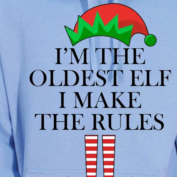 I'm The Oldest Elf I Make The Rules Matching Christmas Unisex Surf Hoodie