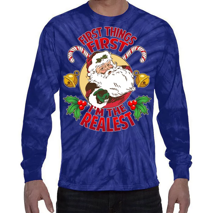 I'm The Realest Santa Claus Tie-Dye Long Sleeve Shirt