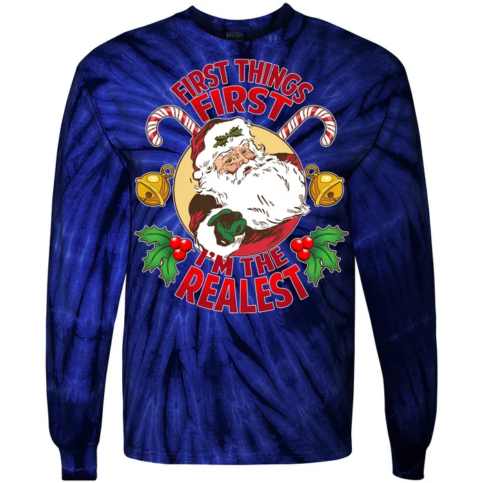 I'm The Realest Santa Claus Tie-Dye Long Sleeve Shirt