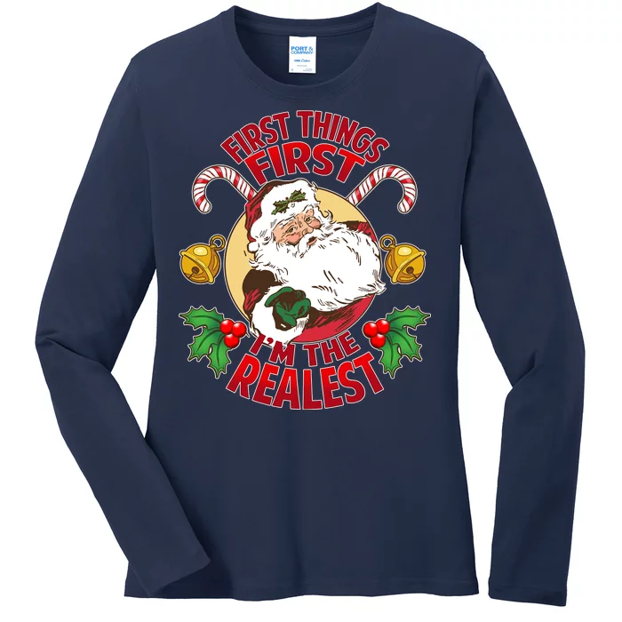 I'm The Realest Santa Claus Ladies Long Sleeve Shirt