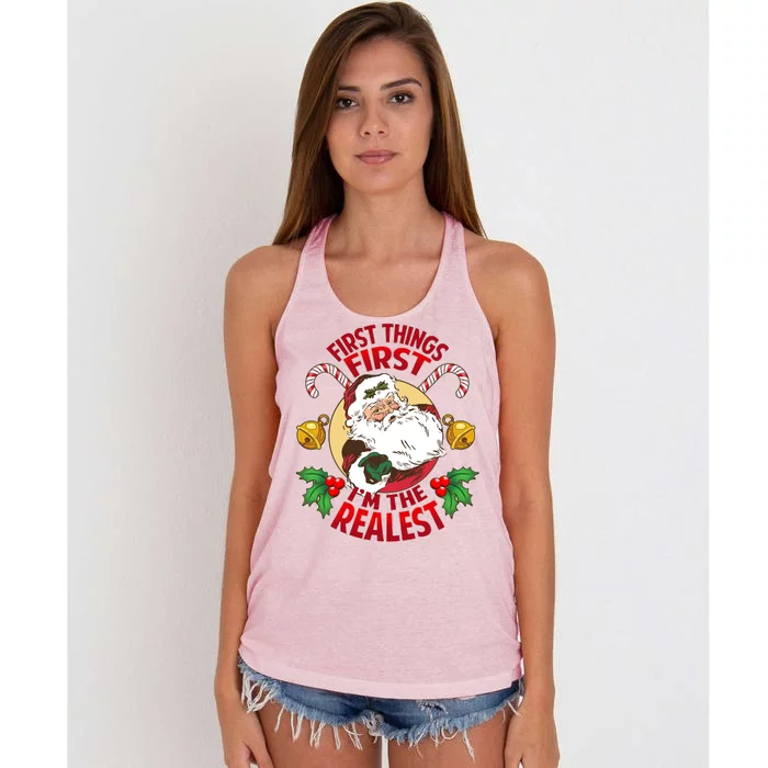 I'm The Realest Santa Claus Women's Knotted Racerback Tank