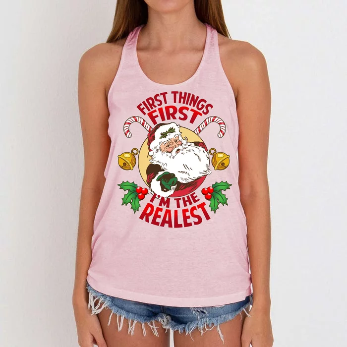 I'm The Realest Santa Claus Women's Knotted Racerback Tank