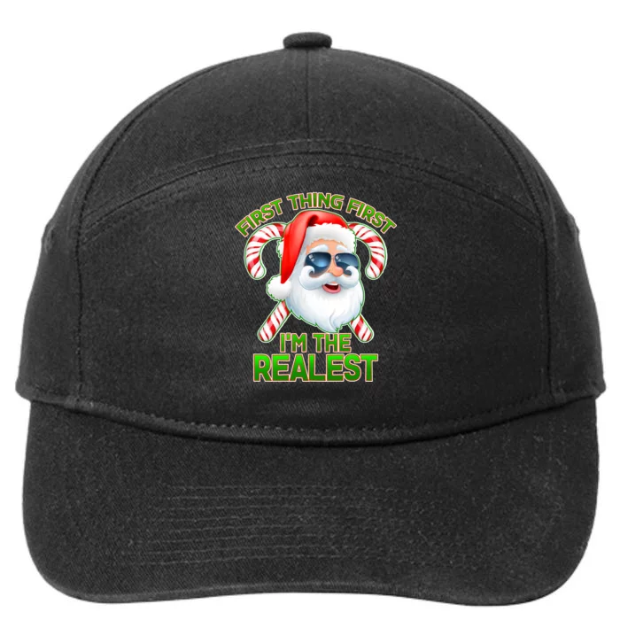 I'm The Realest Santa Claus Christmas Candy 7-Panel Snapback Hat