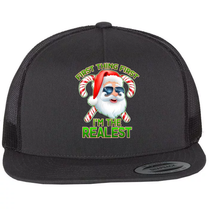 I'm The Realest Santa Claus Christmas Candy Flat Bill Trucker Hat