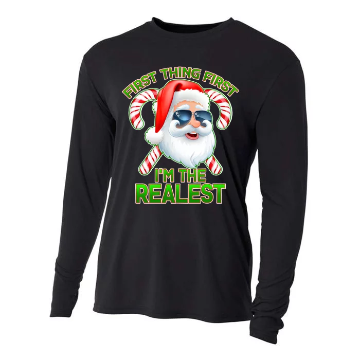 I'm The Realest Santa Claus Christmas Candy Cooling Performance Long Sleeve Crew