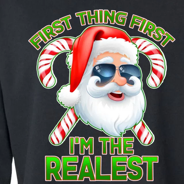 I'm The Realest Santa Claus Christmas Candy Cropped Pullover Crew