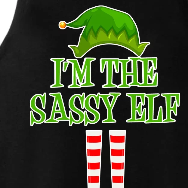 I'm The Sassy Elf Matching Family Christmas Ladies Tri-Blend Wicking Tank